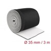 Przewód neoprenowy elastyczny z rzepem 3 m x 135 mm czarno-biały Delock 20865