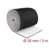 Przewód neoprenowy elastyczny z rzepem 3 m x 135 mm czarno-biały Delock 20865