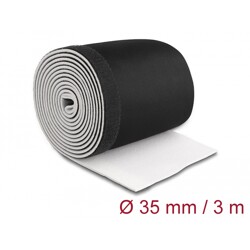 Przewód neoprenowy elastyczny z rzepem 3 m x 135 mm czarno-biały Delock 20865
