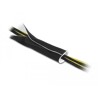 Przewód neoprenowy elastyczny z rzepem 3 m x 135 mm czarno-biały Delock 20865