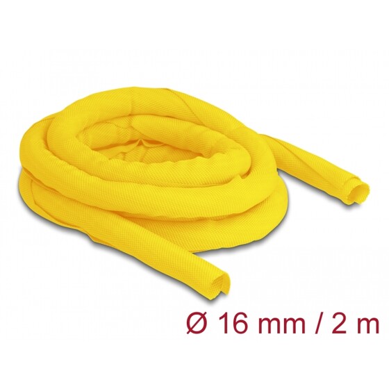 Koszulka tkana do pracy w wysokiej temperaturze 2 m x 16 mm żółta Delock 20869