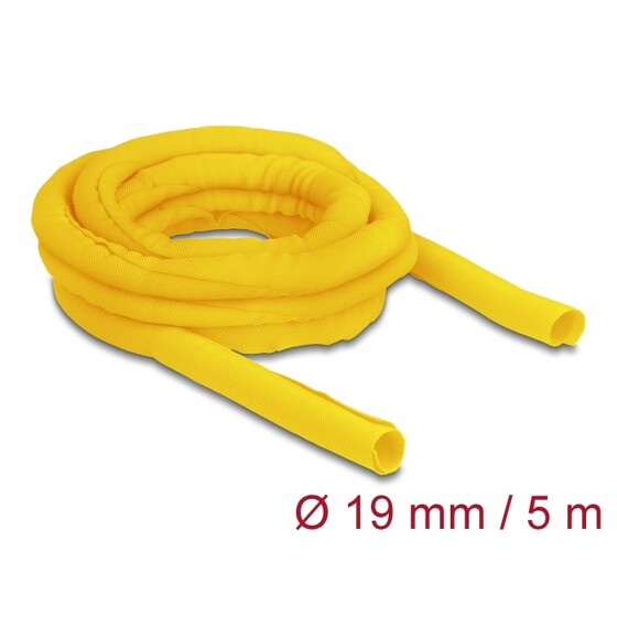 Koszulka tkana do pracy w wysokiej temperaturze 5 m x 19 mm żółta Delock 20874