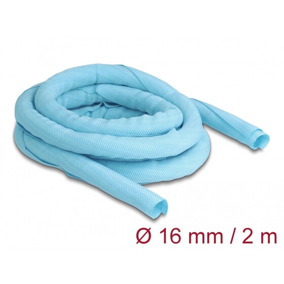 Koszulka tkana do pracy w wysokiej temperaturze 2 m x 16 mm niebieska Delock 20877
