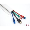 Listwa kablowa podblatowa 57 x 25 mm długość 400 mm 2 sztuki biała Delock 20884