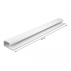 Listwa kablowa podblatowa 57 x 25 mm długość 400 mm 2 sztuki biała Delock 20884