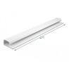 Listwa kablowa podblatowa 57 x 25 mm długość 400 mm 2 sztuki biała Delock 20884