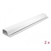 Listwa kablowa podblatowa 63 x 28 mm długość 400 mm 2 sztuki biała Delock 20885