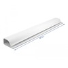 Listwa kablowa podblatowa 63 x 28 mm długość 400 mm 2 sztuki biała Delock 20885