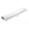 Listwa kablowa podblatowa 63 x 28 mm długość 400 mm 2 sztuki biała Delock 20885