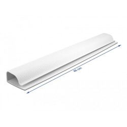 Listwa kablowa podblatowa 63 x 28 mm długość 400 mm 2 sztuki biała Delock 20885