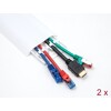 Samoprzylepna listwa kablowa z mocowaniem kabli 85 x 10 mm długość 300 mm 2 sztuki biała Delock 20886