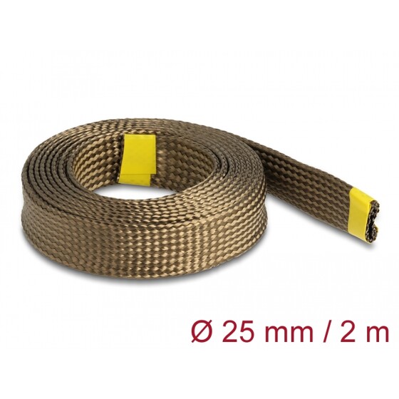 Oplot bazaltowy 2 m x 25 mm brązowy Delock 20889