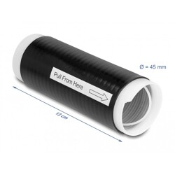 Rurka samokurczliwa 45 mm x 130 mm 2 sztuki czarna Delock 20890