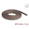 Oplot rozciągliwy odporny na gryzonie 2 m x 6 mm brązowy Delock 20897