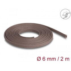Oplot rozciągliwy odporny na gryzonie 2 m x 6 mm brązowy Delock 20897