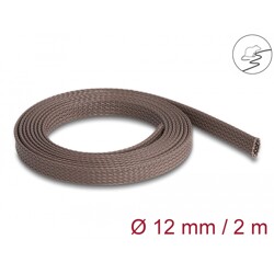 Oplot rozciągliwy odporny na gryzonie 2 m x 12 mm brązowy Delock 20898