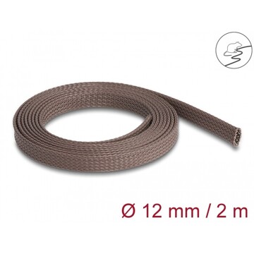 Oplot rozciągliwy odporny na gryzonie 2 m x 12 mm brązowy Delock 20898