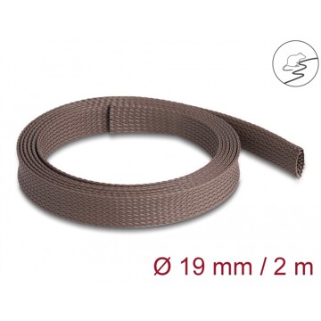 Oplot rozciągliwy odporny na gryzonie 2 m x 19 mm brązowy Delock 20899