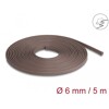 Oplot rozciągliwy odporny na gryzonie 5 m x 6 mm brązowy Delock 20903
