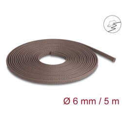 Oplot rozciągliwy odporny na gryzonie 5 m x 6 mm brązowy Delock 20903