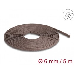Oplot rozciągliwy odporny na gryzonie 5 m x 6 mm brązowy Delock 20903