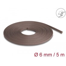 Oplot rozciągliwy odporny na gryzonie 5 m x 6 mm brązowy Delock 20903