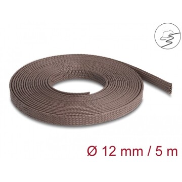 Oplot rozciągliwy odporny na gryzonie 5 m x 12 mm brązowy Delock 20904