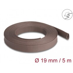 Oplot rozciągliwy odporny na gryzonie 5 m x 19 mm brązowy Delock 20905