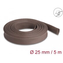 Oplot rozciągliwy odporny na gryzonie 5 m x 25 mm brązowy Delock 20906