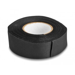 Taśma materiałowa samoprzylepna zrywalna 25 m x 25 mm czarna Delock 20911