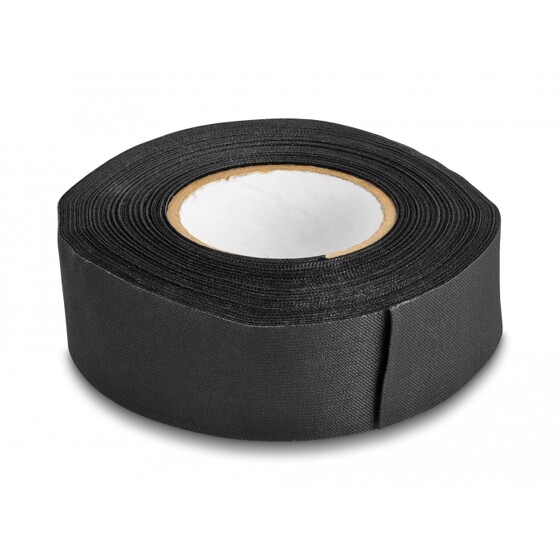 Taśma materiałowa samoprzylepna zrywalna 25 m x 25 mm czarna Delock 20911
