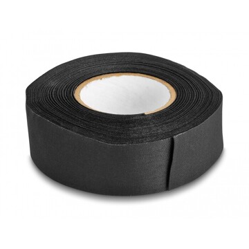 Taśma materiałowa samoprzylepna zrywalna 25 m x 25 mm czarna Delock 20911