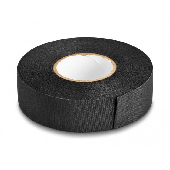 Taśma materiałowa samoprzylepna niezrywalna 25 m x 25 mm czarna Delock 20912
