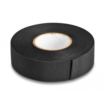 Taśma materiałowa samoprzylepna niezrywalna 25 m x 25 mm czarna Delock 20912
