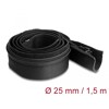 Koszulka kablowa neoprenowa elastyczna z zamkiem 1,5 m x 100 mm czarna Delock 20913