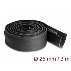 Koszulka kablowa neoprenowa elastyczna z zamkiem 3 m x 100 mm czarna Delock 20914