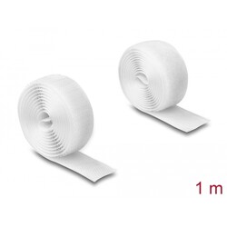 Mocna taśma rzepowa 1 m x 20 mm biały Delock 20918