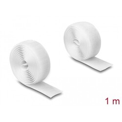 Mocna taśma rzepowa 1 m x 20 mm biały Delock 20918
