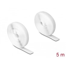 Mocna taśma rzepowa 5 m x 20 mm biały Delock 20919