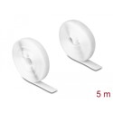 Mocna taśma rzepowa 5 m x 20 mm biały Delock 20919