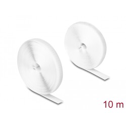 Mocna taśma rzepowa 10 m x 20 mm biały Delock 20920