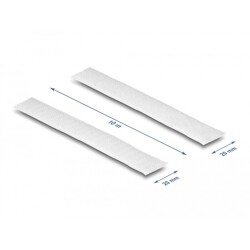 Mocna taśma rzepowa 10 m x 20 mm biały Delock 20920