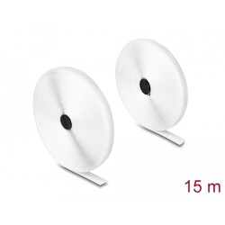 Mocna taśma rzepowa 15 m x 20 mm biały Delock 20921