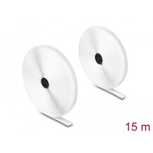 Mocna taśma rzepowa 15 m x 20 mm biały Delock 20921