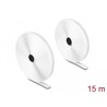 Mocna taśma rzepowa 15 m x 20 mm biały Delock 20921