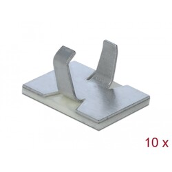 Klamra kablowa samoprzylepna aluminiowa 10 sztuk Delock 60183
