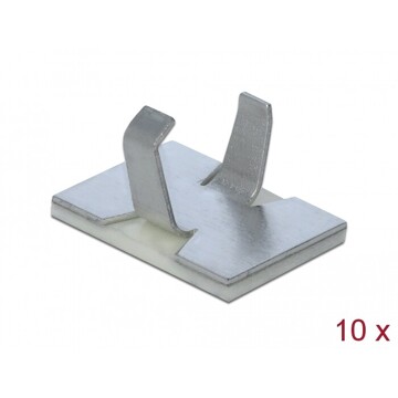 Klamra kablowa samoprzylepna aluminiowa 10 sztuk Delock 60183