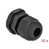 Tuleja kablowa PG9 czarna 10 sztuk Delock 60194