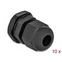 Tuleja kablowa PG9 czarna 10 sztuk Delock 60194