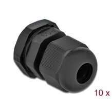 Tuleja kablowa PG9 czarna 10 sztuk Delock 60194